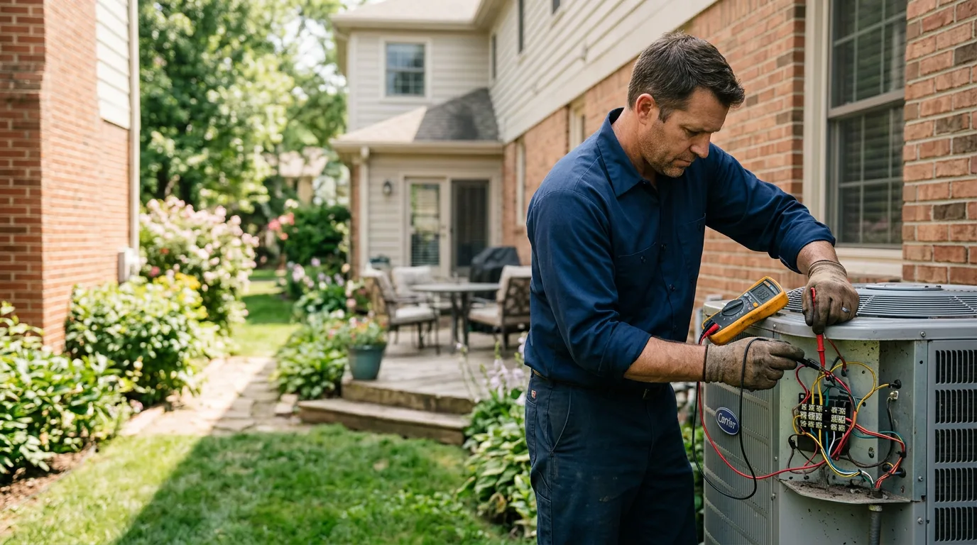 HVAC technician working near Chateaugay, NY